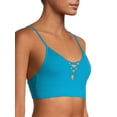 thumbnail image 3 of No Boundaries Women's Seamless Pullover Strappy Front Bralette, 3 of 7