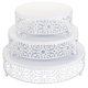 thumbnail image 1 of Juego de 3 piezas para tartas, soportes redondos de metal para tartas, soportes de postre, platos de pastelería, para bodas, eventos, fiestas de cumpleaños, 1 of 5