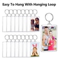 thumbnail image 4 of SEIWEI 5PCS Plastic Blank Photo Frame Keychain Pendant Personalized Blank Picture Display Decoration (Large), 4 of 8