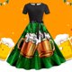 thumbnail image 1 of WILLBEST Vestidos Casuales Vestido Informal de Verano para Mujer, Cuello Redondo, Manga Corta, Cinturón Extraíble, Estampado Oktoberfest Mediana, 1 of 3
