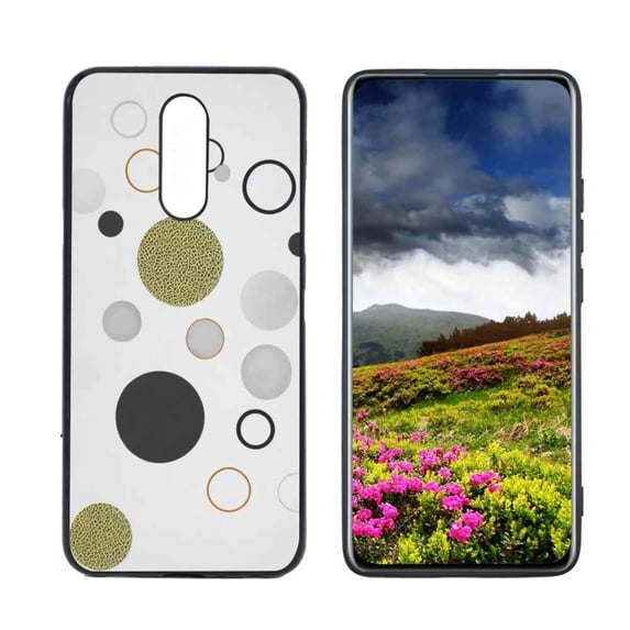 Compatible with LG K12 Plus Phone Case, Circles Case Men Women, Flexible Silicone Shockproof Case for LG K12 Plus