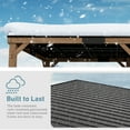thumbnail image 5 of Modern Shade 12' x 20' Cedar Wood Gazebo with Hardtop Slope Roof,Permanent Grill Gazebo for Outdoor Backyard Brown, 5 of 8
