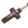 thumbnail image 2 of Wooden Rosary Universal Wooden Hand Made Cross Prayer Rosary Beads for Catholic Christianity, 2 of 3