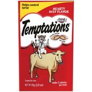Angle View: TEMPTATIONS Classic Treats for Cats Hearty Beef Flavor