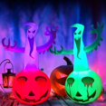 thumbnail image 3 of Decoración de calabaza fantasma inflable de Halloween con luz LED luminosa para el hogar, patio, jardín, decoración de fiesta al aire libre, 2023, 3 of 4