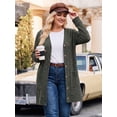 thumbnail image 3 of Cueply Women's Plus Size Sweater Long Sleeve Lightweight Cardigans Buttons Knited Casual Outwear Tops with Pockets 1X-4X, 3 of 9