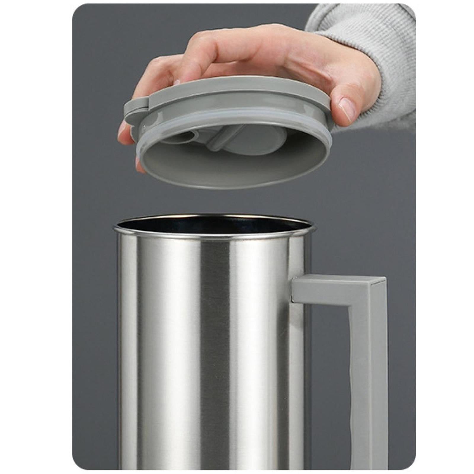 Fancyes Stainless Steel Pitcher Carafe 1800 ml Household Tea Kettle Metal Pitcher Water Jug for Gatherings Juice Milk Grey