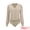 Beige, variant on DARING DIVA Long Sleeve V Neck Classic Business Work Shirt Top L Beige