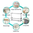 thumbnail image 2 of Double-layer Shower Shelf With 2 Towel Bar 4 Hooks No Drilling Adhesive Bathroom Shelf Organizer Wall Mounted Shower Storage Rack for Toilet Dorm Kitchen, 2 of 7