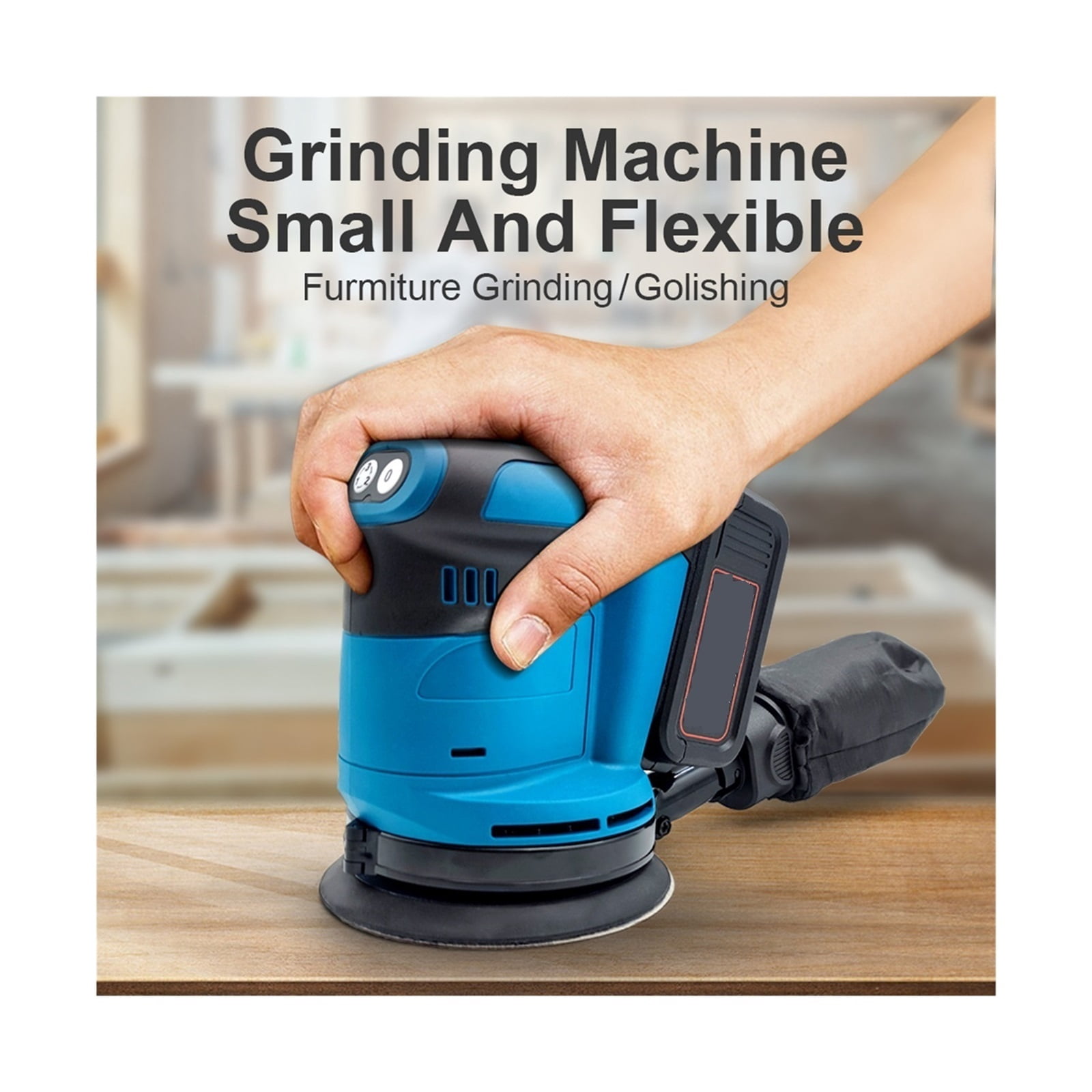 3-Speed 125mm Electric Sander Random Orbital Motor Wood Grinder Polishing Grinding Polisher Sanding Machine ,Low Vibration