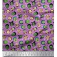 thumbnail image 1 of Soimoi Velvet Fabric Specs,Bow & Witch Face Halloween Print Fabric by Yard 58 Inch Wide, 1 of 1