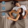 thumbnail image 2 of Bare Home Premium 1800 Collection 4-Piece Bed Sheet Set with Envelope Pillowcases, King, Taupe, 2 of 9