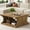 Light Brown, variant on Condemo Wood Square Coffee Table for Living Room, 31.5'' Modern Farmhouse Cocktail Center Table with Shelf, 2-Tier Tea Table for Home & Home Office, Dark Brown