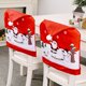 thumbnail image 3 of Moyic Cubierta de la silla de Navidad Papá Noel Muñeco de nieve Comedor Accesorios Rojo Lindo Muebles Funda de protección para suministros de Año Kits de decoración para fiestas Moyic HA070239-00B, 3 of 6
