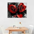 thumbnail image 3 of Nawypu Canvas Wall Art Red Rose Painting Bathroom Accessories,Black and White Wall Art Flower Pictures Canvas Print Artwork for Living Room Bedroom Home Decorations, 3 of 5