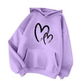 thumbnail image 1 of Gibobby Sudadera para mujer, Playera de Manga Larga con Capucha, Camisa para Mujer(Morado,CH), 1 of 3