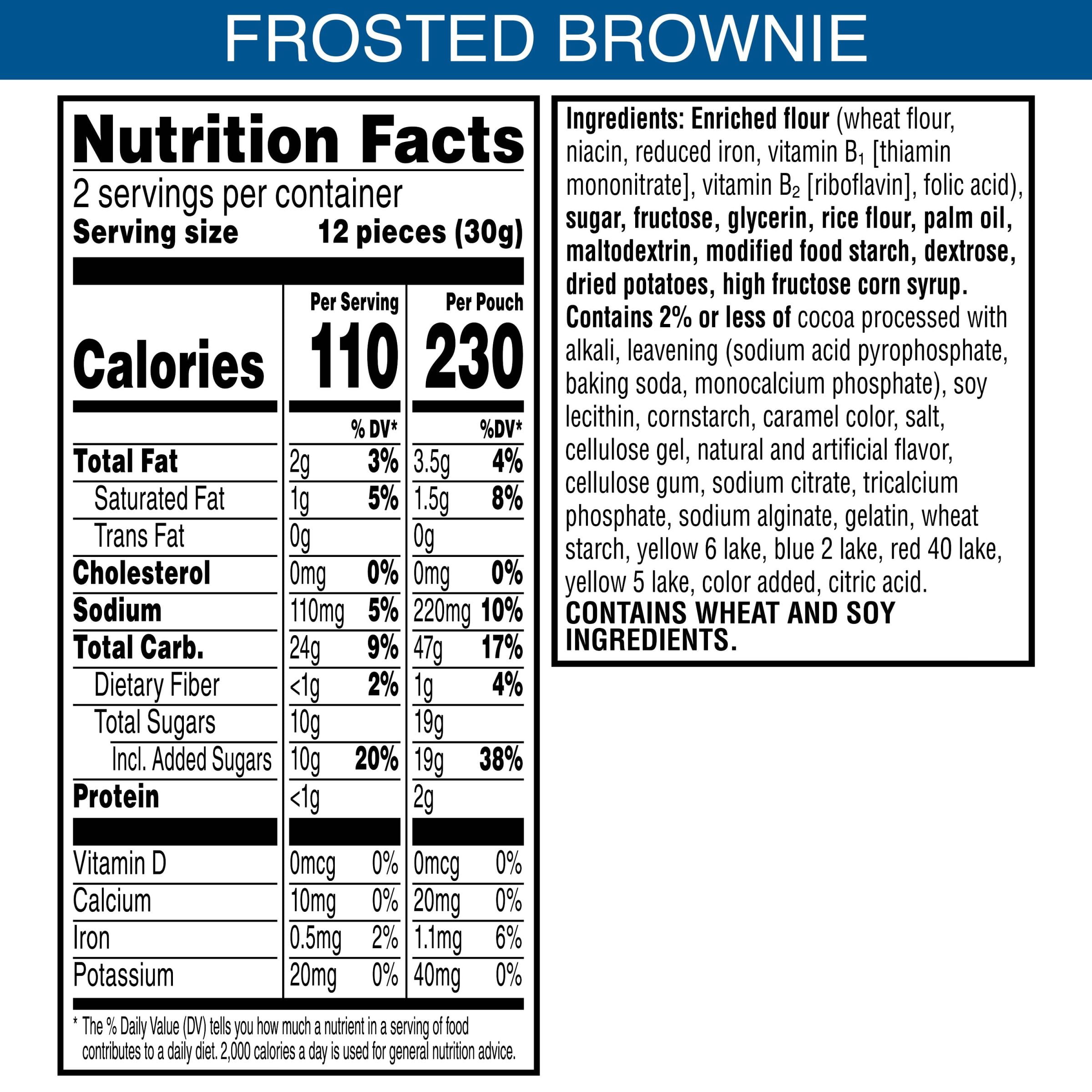 Pop-Tarts Crunchy Poppers Frosted Brownie Crunch Crunchy Filled Snack Pieces, Kids Snacks, Shelf-Stable, 2.1 oz