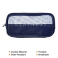 thumbnail image 3 of Uxcell 8.7"x4.3"x0.8" Travel Mesh Toiletry Bag Makeup Cosmetic Bag Zipper Pouch Navy Blue, 3 of 4