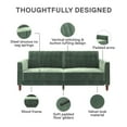 DHP Pin Tufted Transitional Futon, Light Green Velvet