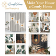 thumbnail image 2 of ComfiTime Boho Shower Curtain with Hooks – Heavy-Duty Mold/Mildew-Resistant, Weighted-Hem Fabric Bathroom Curtain, Water-Repellent, Machine-Washable, Fade-Resistant, 72 x 72, 2 of 10