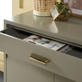 thumbnail image 5 of SAFAVIEH Nigel Mid-Century 2 Door 1 Drawer Chest, Grey/Brass (31.9 in. W x 15.9 in. D x 29 in. H), 5 of 14