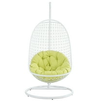 Modway Encounter Swing Outdoor Patio Fabric Lounge Chair in White