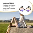 thumbnail image 4 of Jumpingount Gafas de protección solar Ropa personalizada Suministros Fiesta Gafas Regalos Ropa Festival Gafas de sol Vacaciones en la playa Lentes Negro Lente de colofonia Jumpingount AP010692-01, 4 of 6