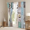 thumbnail image 3 of Farmhouse Rustic Curtains & Drapes 52"Wx84"L, Vintage Windmill 30%-50% Blackout Curtains Chicken Farm Animal Curtains Teens Bedroom, Wood Farm Barn Door Wooden Window Treatments 2 Panels, 3 of 5