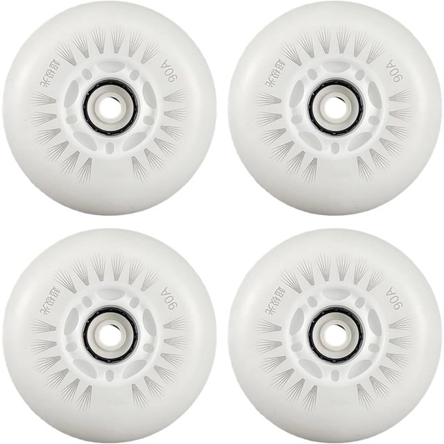 QWQJ 4 Pcs Roue de Remplacement Lumineuse pour Patin à Roulettes Extérieur avec LED