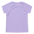 thumbnail image 4 of Sholeno Girls Boys Short Sleeve Dry-Fit Crew Neck Active Athletic Performance T-Shirt Basic Tee Light Purple 140, 4 of 5