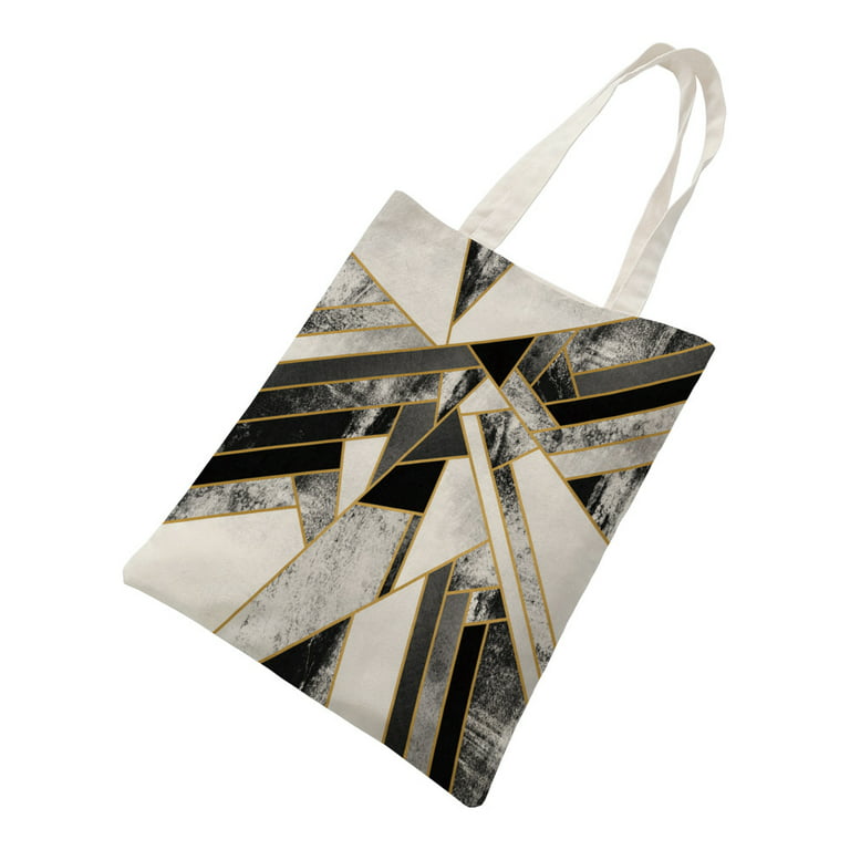 Aesthetic Geometric Canvas Tote Bag