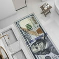 thumbnail image 6 of Ottomanson Machine Washable 100 Dollar Bill Non-Slip Rubberback 31x79 Money Rug, 2'7" x 6'7", Multicolor, 6 of 8