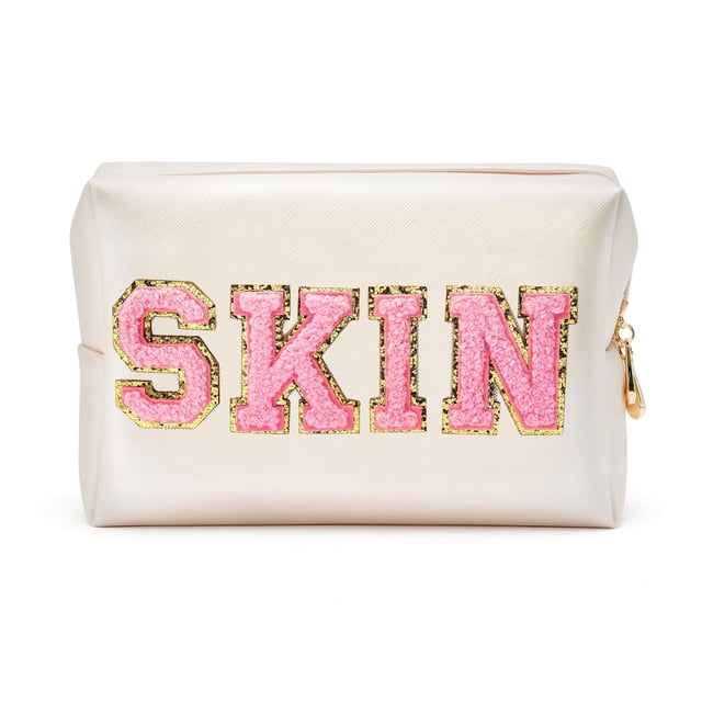 Neceser cosmético Y1tvei Preppy Patch SKIN Varsity Letter