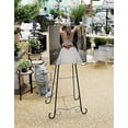 thumbnail image 3 of Metal Easel Display Stand - Decorative Black Picture Easel Stand for Wedding Sign, Painting, Poster, Cemetery - Tall Fancy Floor Art Easel Canvas Stand, Portable Heavy Duty Poster Stand Display Easel, 3 of 3