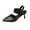 Black, variant on Wdhugt High Heel Sandals Women Pointed Toe Closed Back Summer Dress Shoes Slip On Comfortable Pu Sole 9.65 Inch Us 7