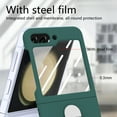 thumbnail image 2 of For Samsung Galaxy Z Flip 5 Case with Ring, Heavy Duty Full Body Frosted Hard PC Z Flip 5 Case, Shockproof Slim Phone Case Women Men Protective Cover for Samsung Galaxy Z Flip 5 5G, Darkgreen, 2 of 9