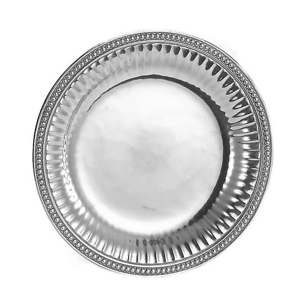 Pearls 13 1 2 Inch Round Tray, Wilton Armetale Flutes And Pearls