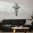 thumbnail image 4 of HELLOYOUNG 16.1 Inch Metal Wall Decor – Large Unique Viking Rune Hanging Norse Myth Art Ideal Home Decor Gift for Mythology Enthusiasts Inspiration To Your Personal Space, 4 of 13