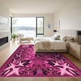 thumbnail image 3 of ODIKA 4'x6' Machine Washable Non-Slip Area Rug, Oriental Pink High Traffic Rug, Pink, 1078651, 3 of 7