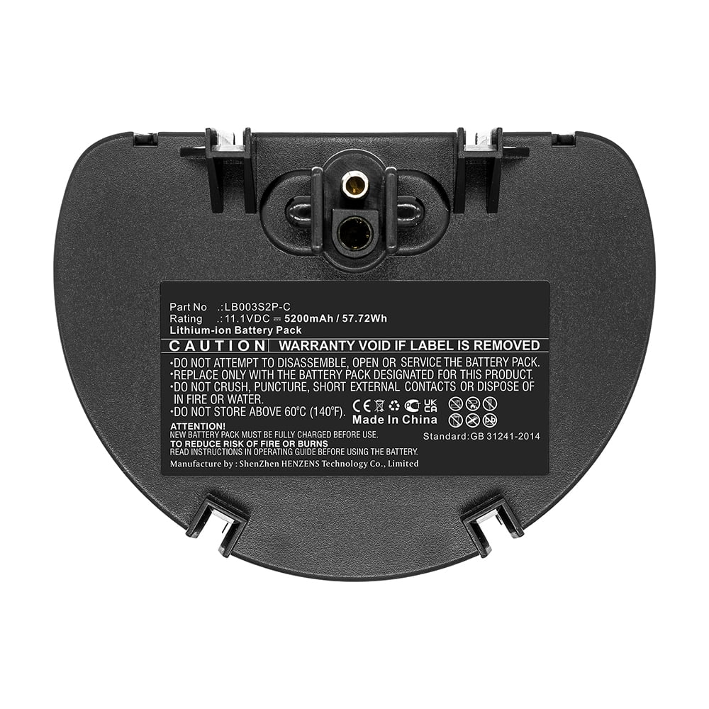 Synergy Digital Vacuum Cleaner Battery, Compatible with Water Tech  LB003S2P-C Vacuum Cleaner, (Li-ion, 11.1V, 5200mAh) Ultra High Capacity,  Replacement for Water Tech Battery - Walmart.com
