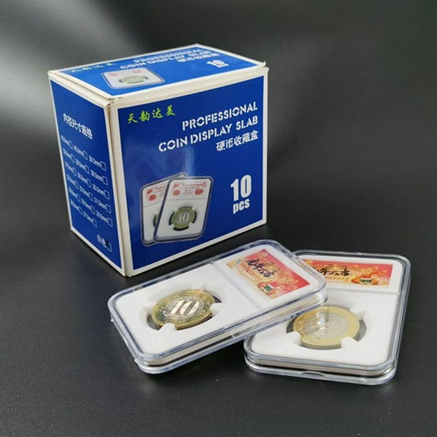 Yannee 10 Pcs Coin Capsules, Coin Holder Storage Box 20mm Coin