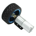 thumbnail image 4 of Silver 25GA370 DC Gear-Box Reducer Electric Motor with Wheel for Smart Car 12V 77RPM, 4 of 6