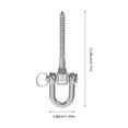 thumbnail image 2 of PENIKOKO Heavy Duty D Shaped Swing Hooks Outdoor Hardware For Gymnastic Rings 1Set, 2 of 7