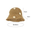 thumbnail image 2 of 56-58 cm circunferencia de la cabeza lindo pequeño sombrero de flores sombrilla femenina playa protector solar de verano sombrero de pescador, 2 of 6