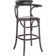 thumbnail image 4 of SAFAVIEH Kenny Rustic Bar Stool w/ Brass Nail Heads, Antique Black, 4 of 5