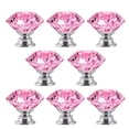 thumbnail image 1 of Pomos de armario MDPLY, diamante de cristal rosa, 30 mm, paquete de 8, 1 of 8