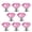 8 Pack (Pink), variant on 5 Pack Crystal Glass Cabinet Knobs - 30mm Clear Diamond Shape Decorative Gold Base Pulls Handles for Drawer Dresser Kitchen Cabinets Wardrobe Bathroom Vanity Desk (Gold)