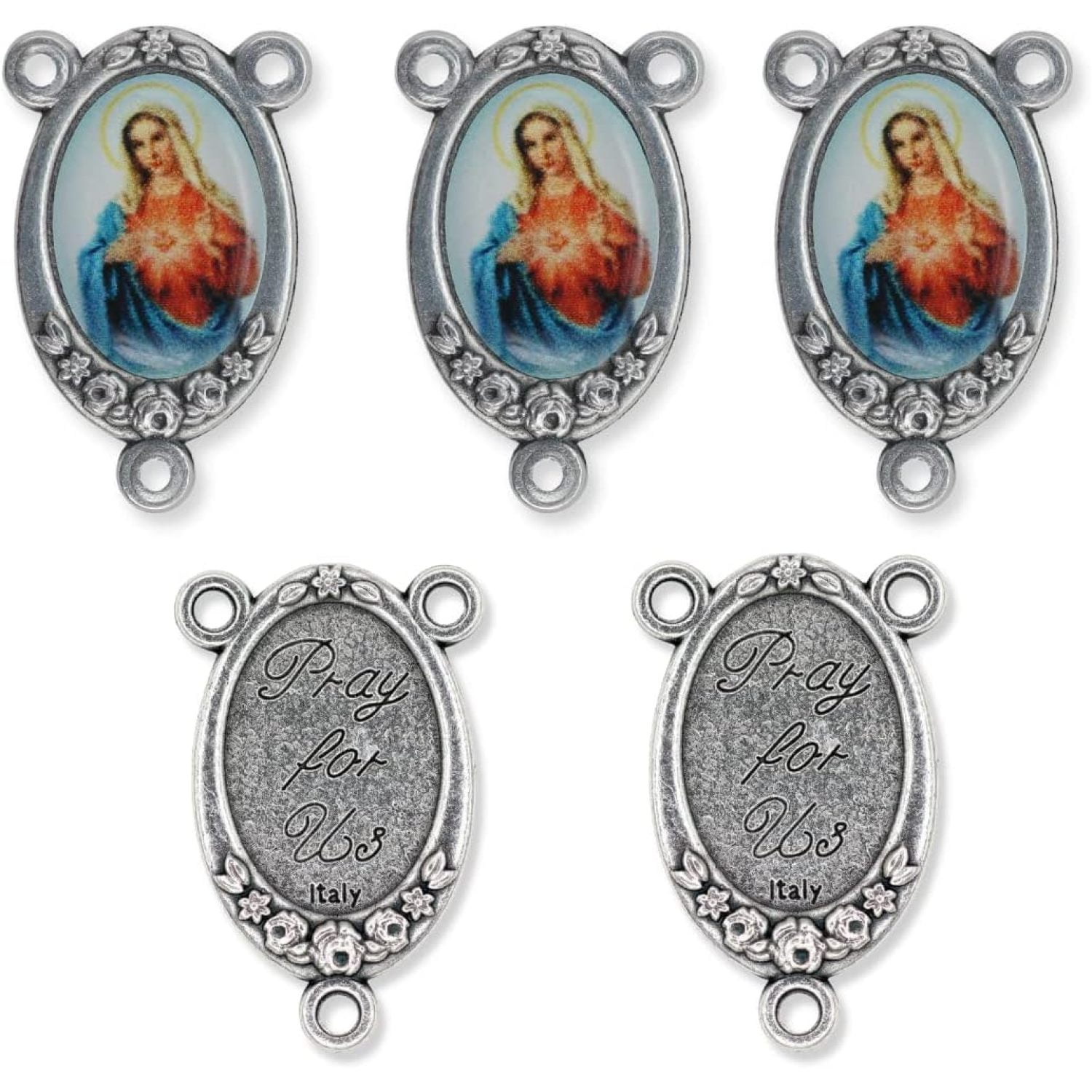 Bulk Pack of 5 - Immaculate Heart of Mary Rosary Center, 1 Inch