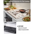 thumbnail image 5 of Stove Top Covers for Electric Stove, Coffee Gnomes Glass Stovetop Cover Protector, Farmhouse Brown Plaid Teacup Beans Induction Cooktop Protector Oven Mat for Kitchen Countertop 31"x24", 5 of 8