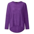 thumbnail image 4 of Delayuji Fashion A solid color loose round-neck long-sleeved versatile sweater for women, 4 of 4